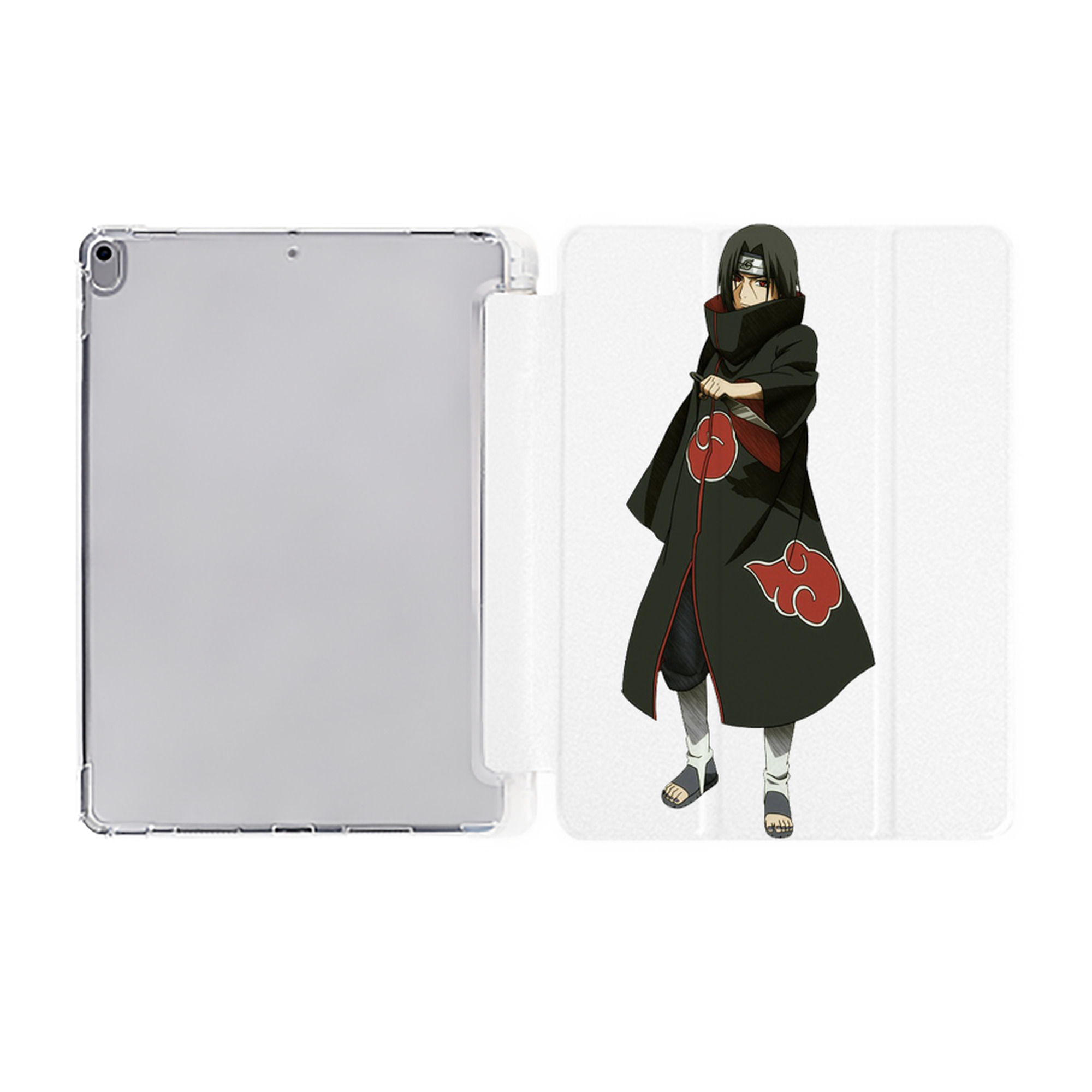 （画像用） NARUTO -ナルト- うちは イタチ Uchiha Itachi IPad ケース ペン収納付き 三つ折りスタンド PUレザー×シリコン 対応機種9.5/10.5/10.9インチ